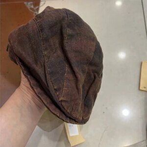 Spring summer autumn flax cap plant dyeing heavy washing artistic millinery