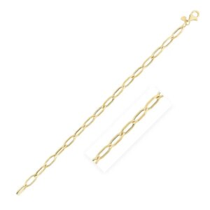 14k Yellow Gold High Polish Hexagon Link Chain 5.0mm
