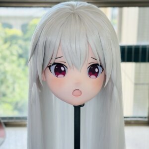 Customize Character Female/Girl Resin Kig Full Head With Lock Anime Cosplay Japanese Anime Kigurumi Mask