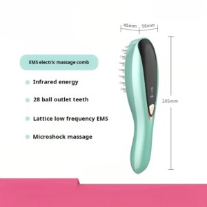 EMS Micro-current electric massage comb Head Massager straight comb hair brush health comb electric massager