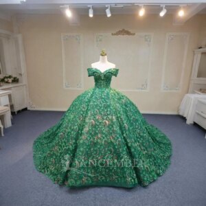 Customized Sage Green 3D Floral Appliques Lace Quinceanera Dresses Sweetheart Beading Ball Gown Off Shoulder Vestido De 15 Años