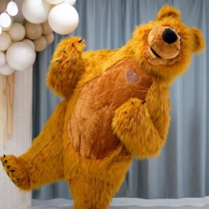 Giant Full Body Inflatable Bear Mascot Costume Adult Walkable Blow Up Suit Stage Wear Character Fancy Dress for Entertainment