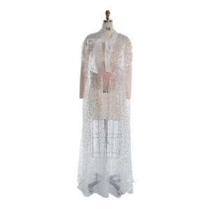 Sequin with Pearls Maternity Robe for Photoshoot Pregnancy Baby Shower Dress YW250005