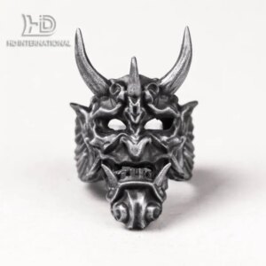 hannya ring onibaba ring Prajna ring Japanese mythical character ring Brass 925 silver handmade custom jewelry