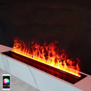 Smart Home Water Mist Fireplace 3D Flame Atomization Fireplace LED Decorative Flame TV Wall Steam Electric Fireplace Humidifier