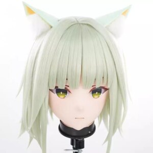 Handmade Customize Japanese Anime Character Female/Girl Resin Kig Mask Full Head With Lock Anime Cosplay Kigurumi Mask