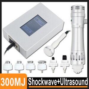 300MJ Shockwave Therapy Machine Tennis Elbow ED Treatment Pain Relieve Body Massager Shock Wave 2in1 Ultrasound Equipment