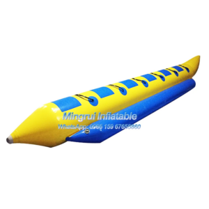 Inflatable 3/4/5/6/7/8 seatyellow and blue Flying Fish Towable Tube  Aquatic Banana Boat water for Beach Water Park Game