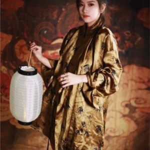 Heavy triacetic acid elegant men and women with the same road robe