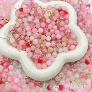 50g/pack Mixed Beads with Hole For Diy Jewelry Material Handmade Necklace Earrings Clothing Crafts Valentine’s Day Gift Making