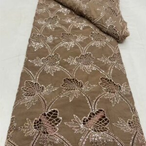 African chiffon Lace Fabric 2025 High Quality French Nigerian Groom Lace Fabrics Beads For Sewing Dress Wedding Party