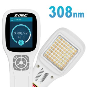 ZJKC Ultraviolet Phototherapy Lamp for Vitiligo Eczema Psoriasis 308nm UV Phototherapy Treatment Handheld for Skin Disease