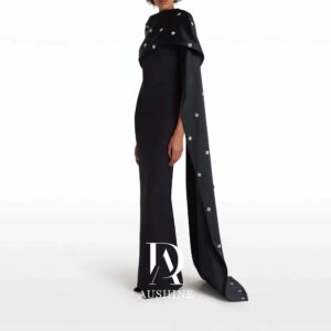 Aushine Dress Luxury Birthday Evening Dress Floor Length Half Sleeves Summer Elegant Wedding Party Gowns For Women Arab 2024Fu