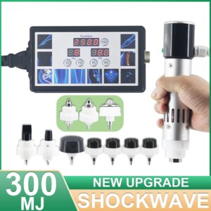 Portable Shockwave Therapy Machine Deep Massage Relief Fatigue Muscle Relax Pain Relief 300MJ Adjustable Energy 10 Massage Heads