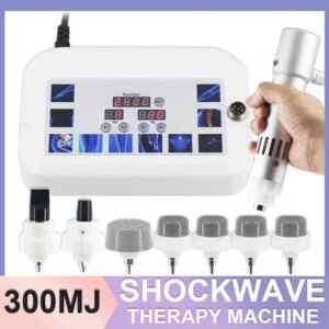 Shockwave Therapy Machine ED Treatment Relief Sports Injury Pain Muscle Massage Physiotherapy Massager 300MJ 7 Heads