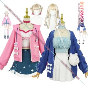 Anime Fuwawa Mococo Abyssgard Cosplay Costume KAWAII Princess Lolita Skirt Women’s Dresse Hololive Holo Vtuber Role-playing Suit