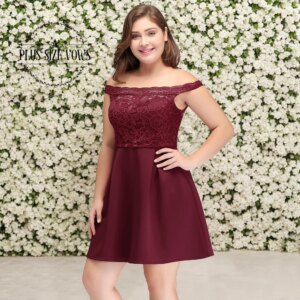 Plus Size Vows Customized Evening Dresses 2025 Simple A-Line Lace Satin Women Short Vestidos Sexy Off Shoulder Cocktail Dresses