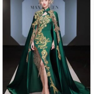 High End Cheongsam 2023 New Chinese Style Model Runway Stage Dress for Women