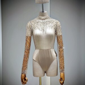 Wedding Jacket For Bridal Dress Inner Long Sleeve High Quality Removable Transparent Interior Luxury Beading Wedding Accessories