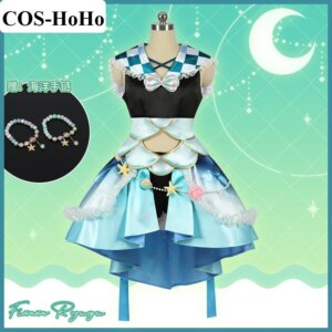 COS-HoHo Anime Vtuber Nijisanji Finana Ryugu Game Suit Gorgeous Uniform Cosplay Costume Halloween Party Role Play Outfit S-3XL