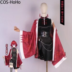COS-HoHo Vtuber Ange Katrina Game Suit Elegant Dress Uniform Cosplay Costume Halloween Carnival Party Role Play Outfit Women