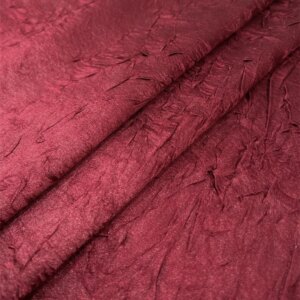 Ankela Red Imitation Acetate Fabric New Chinese Style Designer Pleated Dress Pants