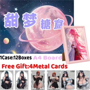 Sweet Dream Candy Box A4 Board Frame Cards Rare Peel Number Collection Sexy Waifu Cards ACG Girls Booster Box Hobbies Gifts