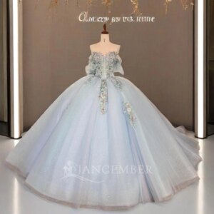 Customized Green Quinceanera Dress Scoop Ball Gown Floral Applique Crystal Beaded Tiered Sweet 16 Vestido De 15 Anos DY6823
