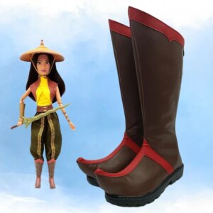 New  Anime Raya and The Last Dragon Raya Cosplay Shoes Boots Halloween Costumes Accessory Custom Made