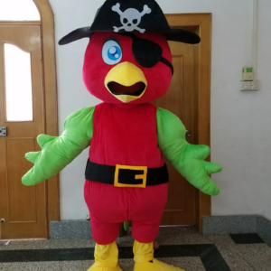adult pirate parrot mascot costume red pirate mascot outfit cosplay suit