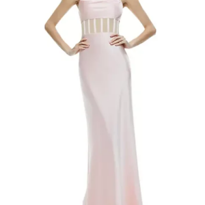 Elegent Satin Corset Column Gown Sleeveless Padded Maxi Dress Floor Length Stretch V Neck Mermaid Formal Evening Party Dress