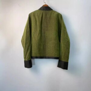 High Quality Non-Heritage Real Silk Yarn Double-Sided Double-Wear Stand Collar Long Sleeve Short Coat Women’s All-Match Cardigan