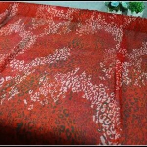 Printed Chiffon Natural Real Silk Fabric Pure Large Swing Fairy Skirt Scarf