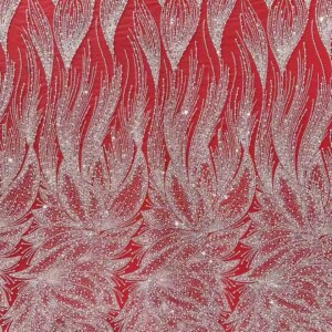 2025 Luxury Beaded Lace Fabric High Quality African Beads Embroidery Sequins Beaded Tulle Lace Fabric for Evening Dresses