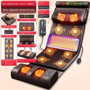 Electric Massage Mattress Bluetooth Music For Neck Back Foot Body Relax Pain Relief Vibrating Kneading Infrared Heating Cushion