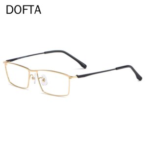 DOFTA Vintage Prescription Square Eyeglasses Frame New Pure Titanium Glasses Frame Men Retro  Myopia Optical Eyewear 5818