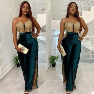Sexy Sheer Evening Dresses Fashion Design Beads Appliqued Mermaid Prom Dress V Neck Sleeveless Formal Party Pageant Gowns