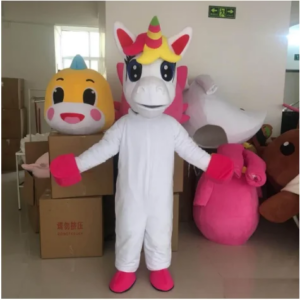 New Adult Hot Sale Foam Lovely Unicorn Doll Fancy Cartoon Mascot Costume Plush Christmas Fancy Dress Halloween Mascot Costume