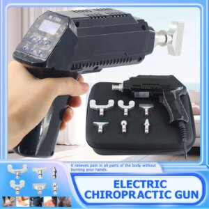 Electric Correction Gun Portable Spinal Adjustable Instrument Impulse Spine Cervical Massager 1500N Chiropractic Adjusting Tools