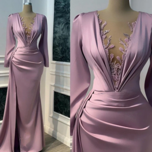 Purple Charm Charm Ball Dress Satin Off Shoulder Mermaid Evening Dress Festival Dress Customized