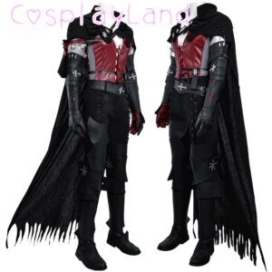 FF16 Clive Rosfield Cosplay Costume Leather Top Pants with Accessories Fantasy Outfit Full Set Custom Size Halloween Men Suit