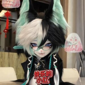 Yis cosplay Custom Furry head Kigurumi Head Cosplay Kemono Fursuit Handmade Headsets Beast Customized Fursuit Kemono Head