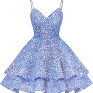 Custom Prom Dress Homecoming Dresses 2025 Spaghetti Straps Short Sparkly A Line Cocktail Gowns party short prom dress  ball gown