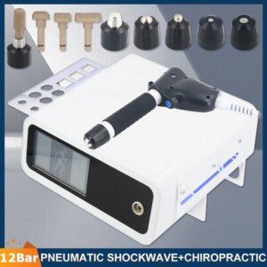 12Bar Professional Pneumatic Shockwave Therapy Machine For ED Treatmen Relieve Body Pain Chiropractic Corrective 2 IN 1 Massager