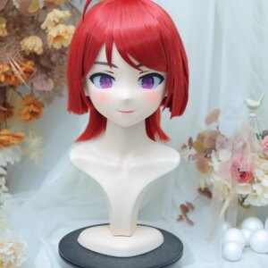 (NFD-14-4)Customize Full Head With Lock Crossdress Doll Female/Girl Japanese Anime Cartoon Character Kig Cosplay Kigurumi Mask