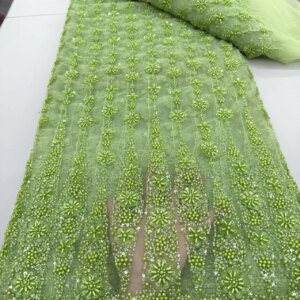 African Mesh Groom Lace Fabric 2025 High Quality French Sequins Lace Fabric Nigerian Lace Fabric For Wedding Women Dress