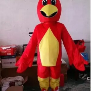 New Adult Cute Deluxe Red Chicken Party Mascot Costume Christmas Fancy Dress Halloween Mascot Costume Free Ship