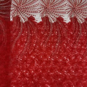 2025 Latest French Beads Tulle Lace Fabric High Quality African Lace Fabric with Sequins Beads Net Lace Fabric for Dress
