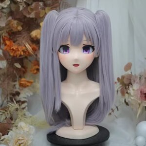 (NFD-25-12)Customize Full Head With Lock Crossdress Doll Female/Girl Japanese Anime Cartoon Character Kig Cosplay Kigurumi Mask