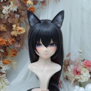 Customize Character Female/Girl Resin Kig Full Head With Lock Anime Cosplay Japanese Anime Kigurumi Mask